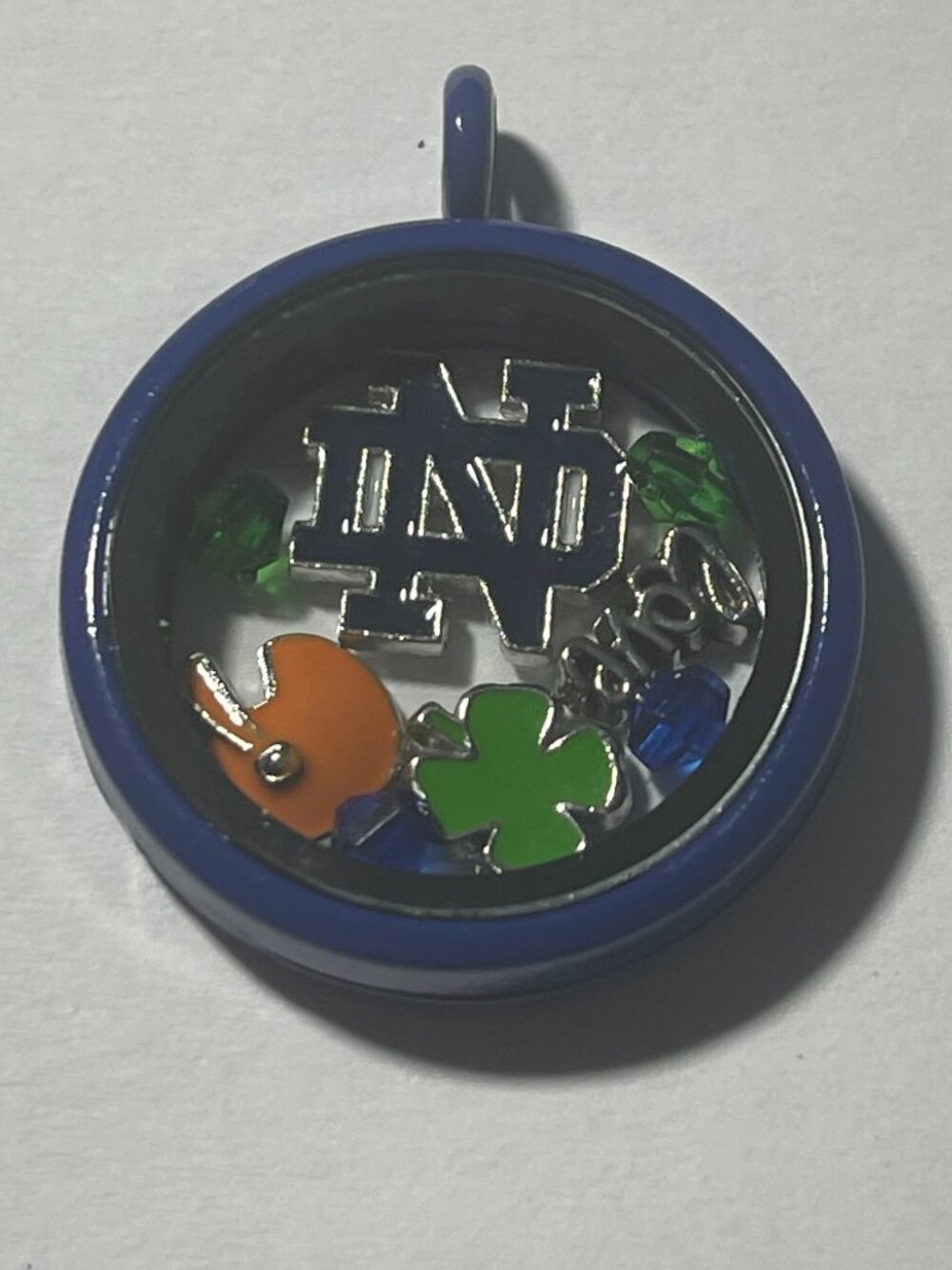 Notre Dame Fighting Irish NCAA Memory Charm Locket w/ 22 IN chain NEW